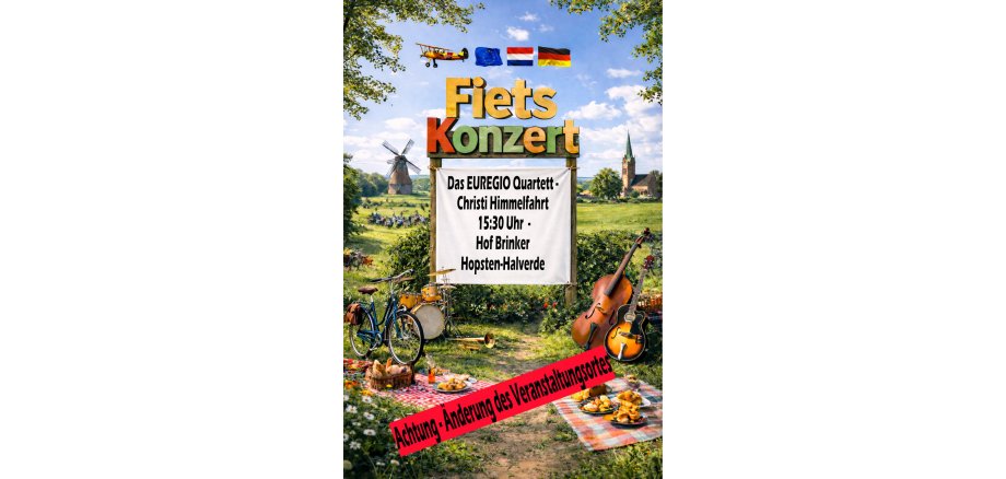 fiets konzert 15.Mai Ortsänderung