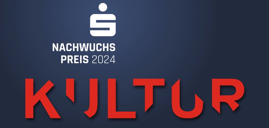 Der Anreißer für den Sparkassen Nachwuchspreis 2025. Das Logo mit dem Wort "Kultur" in rot und die Jahreszahl 2025 sind abgebildet.