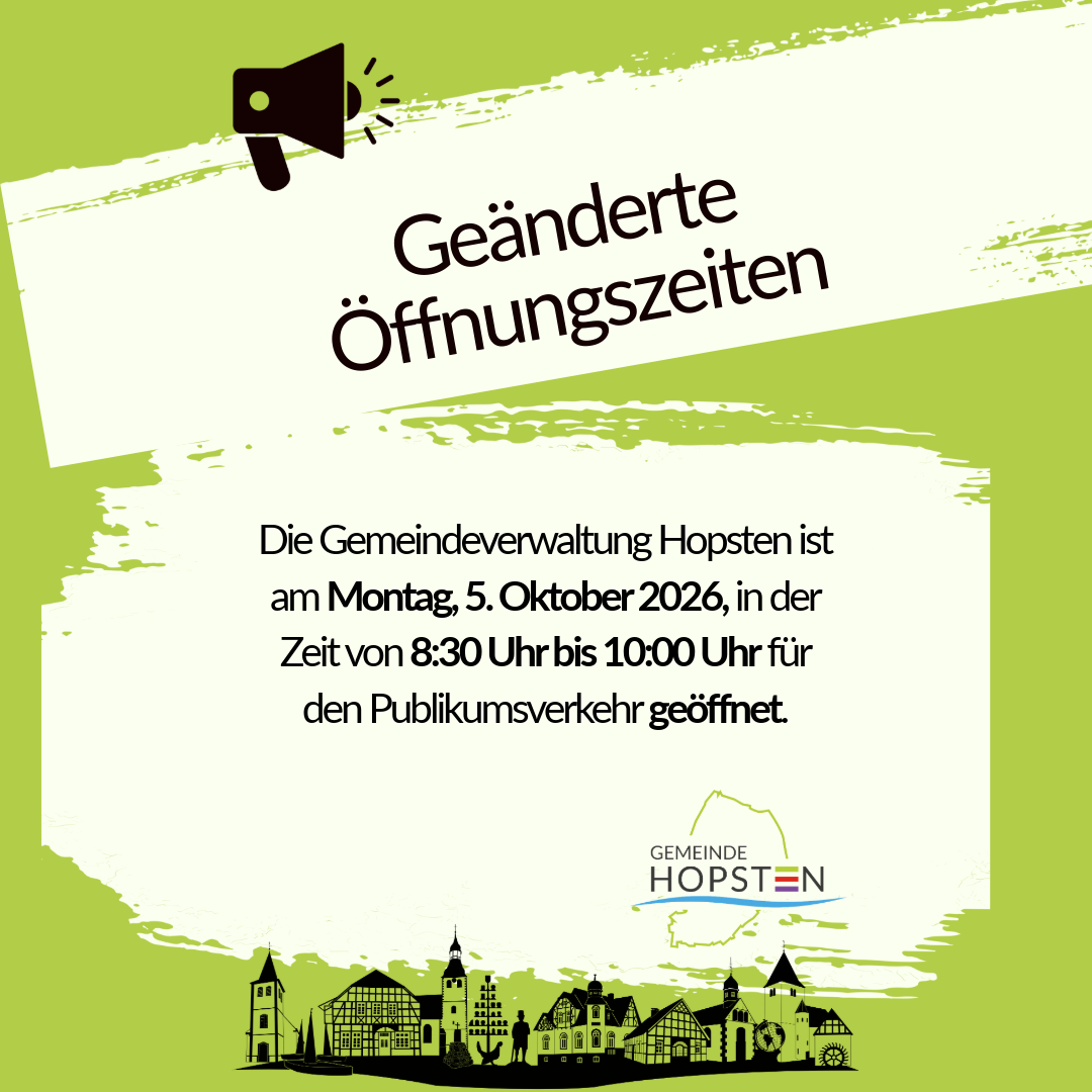 Geänderte Öffnungszeiten Kirmes
